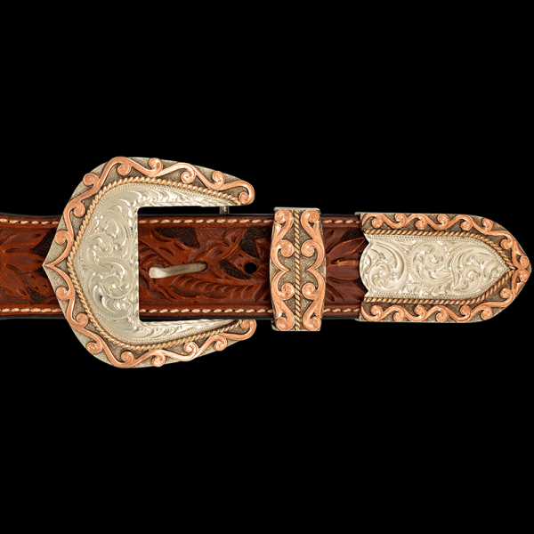 Auburn, The "Auburn" is the perfect simple, yet elegant western 3 Piece buckle set. Built by our expert craftsmen, this buckle is crafted on a hand engra